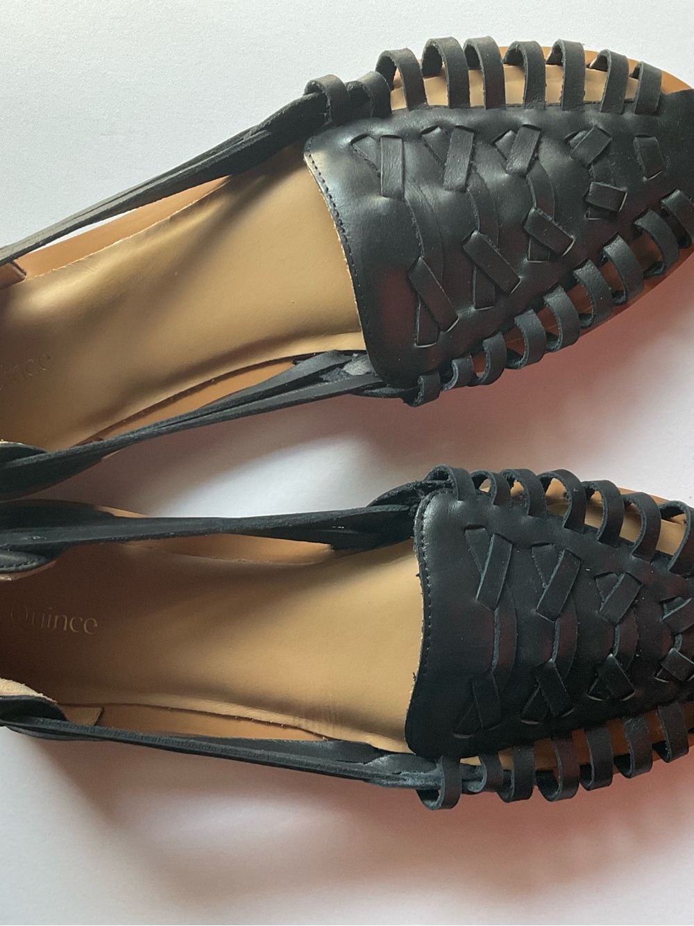 Quince Black Woven Leather Huarache Flats - Picture 5 of 5